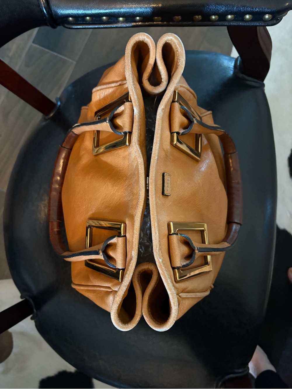 Chloe Ethel Lambskin Leather Bag with equestrian scarf - Picture 5 of 17